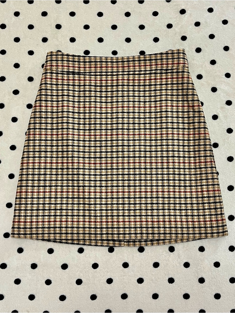 J. Crew Factory Plaid Wool-Blend A-Line Skirt Size 4